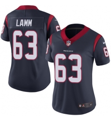 Women's Nike Houston Texans #63 Kendall Lamm Navy Blue Team Color Vapor Untouchable Elite Player NFL Jersey