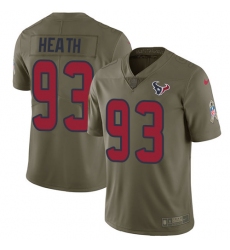 Men's Nike Houston Texans #93 Joel Heath Limited Olive 2017 Salute to Service NFL Jersey