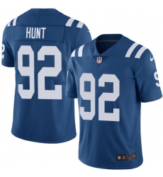 Youth Nike Indianapolis Colts #92 Margus Hunt Royal Blue Team Color Vapor Untouchable Limited Player NFL Jersey