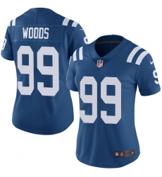 Women's Nike Indianapolis Colts #99 Al Woods Royal Blue Team Color Vapor Untouchable Elite Player NFL Jersey