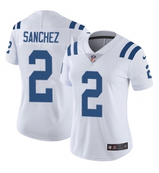 Women's Nike Indianapolis Colts #2 Rigoberto Sanchez White Vapor Untouchable Limited Player NFL Jersey