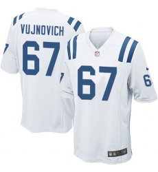 Men's Nike Indianapolis Colts #67 Jeremy Vujnovich Game White NFL Jersey