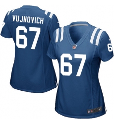 Women's Nike Indianapolis Colts #67 Jeremy Vujnovich Game Royal Blue Team Color NFL Jersey