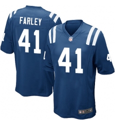 Men's Nike Indianapolis Colts #41 Matthias Farley Game Royal Blue Team Color NFL Jersey