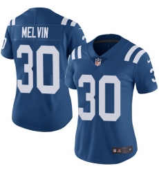 Women's Nike Indianapolis Colts #30 Rashaan Melvin Royal Blue Team Color Vapor Untouchable Elite Player NFL Jersey
