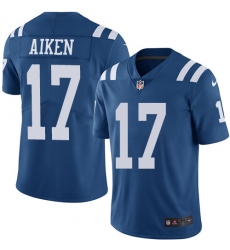 Youth Nike Indianapolis Colts #17 Kamar Aiken Limited Royal Blue Rush Vapor Untouchable NFL Jersey