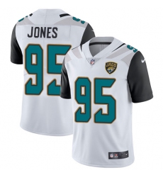 Men's Nike Jacksonville Jaguars #95 Abry Jones White Vapor Untouchable Limited Player NFL Jersey