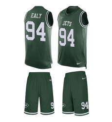 Men's Nike New York Jets #94 Kony Ealy Limited Green Tank Top Suit NFL Jersey
