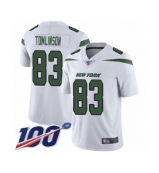 Men's New York Jets #83 Eric Tomlinson White Vapor Untouchable Limited Player 100th Season Football Jersey