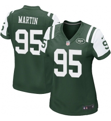 Women's Nike New York Jets #95 Josh Martin Game Green Team Color NFL Jersey
