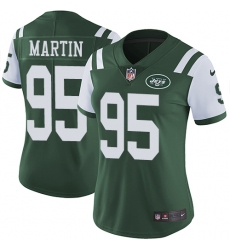 Women's Nike New York Jets #95 Josh Martin Green Team Color Vapor Untouchable Elite Player NFL Jersey