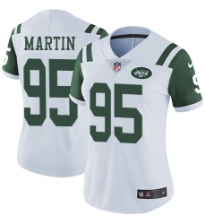Women's Nike New York Jets #95 Josh Martin White Vapor Untouchable Elite Player NFL Jersey