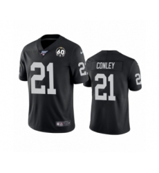 Women's Oakland Raiders #21 Gareon Conley Black 60th Anniversary Vapor Untouchable Limited Player 100th Season Football Jersey