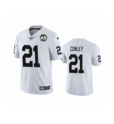 Youth Oakland Raiders #21 Gareon Conley White 60th Anniversary Vapor Untouchable Limited Player 100th Season Football Jersey