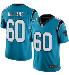 Youth Nike Carolina Panthers #60 Daryl Williams Limited Blue Rush Vapor Untouchable NFL Jersey