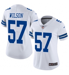 Women's Nike Dallas Cowboys #57 Damien Wilson White Vapor Untouchable Limited Player NFL Jersey