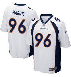 Men's Nike Denver Broncos #96 Shelby Harris Game White NFL Jersey