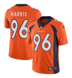 Youth Nike Denver Broncos #96 Shelby Harris Orange Team Color Vapor Untouchable Limited Player NFL Jersey