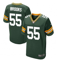 Men's Nike Green Bay Packers #55 Ahmad Brooks Elite Green Team Color NFL Jersey