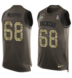 Men's Nike Green Bay Packers #68 Kyle Murphy Limited Green Salute to Service Tank Top NFL Jersey