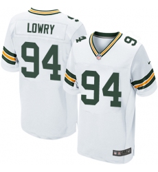 Men's Nike Green Bay Packers #94 Dean Lowry Elite White NFL Jersey