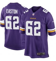 Men's Nike Minnesota Vikings #62 Nick Easton Game Purple Team Color NFL Jersey