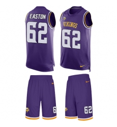 Men's Nike Minnesota Vikings #62 Nick Easton Limited Purple Tank Top Suit NFL Jersey