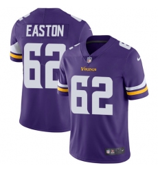 Men's Nike Minnesota Vikings #62 Nick Easton Purple Team Color Vapor Untouchable Limited Player NFL Jersey
