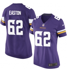 Women's Nike Minnesota Vikings #62 Nick Easton Game Purple Team Color NFL Jersey
