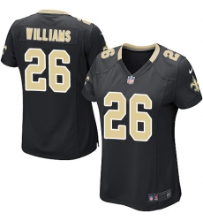 Women's Nike New Orleans Saints #26 P. J. Williams Game Black Team Color NFL Jersey