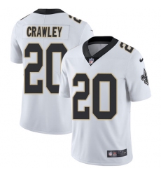 Youth Nike New Orleans Saints #20 Ken Crawley White Vapor Untouchable Limited Player NFL Jersey