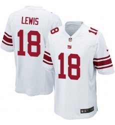 Men's Nike New York Giants #18 Roger Lewis Game White NFL Jersey