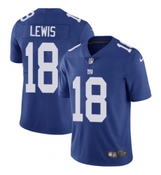 Men's Nike New York Giants #18 Roger Lewis Royal Blue Team Color Vapor Untouchable Limited Player NFL Jersey