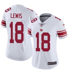 Women's Nike New York Giants #18 Roger Lewis White Vapor Untouchable Elite Player NFL Jersey