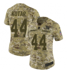 Women's Nike New York Giants #44 Doug Kotar Limited Camo 2018 Salute to Service NFL Jersey