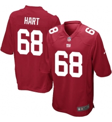 Men's Nike New York Giants #68 Bobby Hart Game Red Alternate NFL Jersey