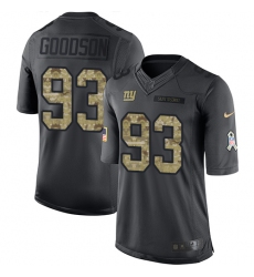 Youth Nike New York Giants #93 B.J. Goodson Limited Black 2016 Salute to Service NFL Jersey