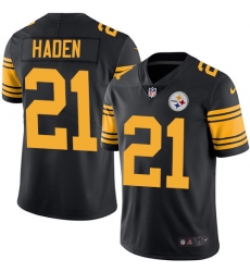 Youth Nike Pittsburgh Steelers #21 Joe Haden Limited Black Rush Vapor Untouchable NFL Jersey