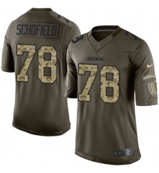 Men's Nike Los Angeles Chargers #75 Michael Schofield Elite Green Salute to Service NFL Jersey