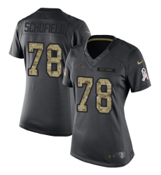 Women's Nike Los Angeles Chargers #78 Michael Schofield Limited Black 2016 Salute to Service NFL Jersey
