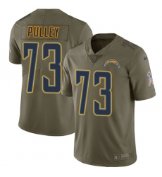 Youth Nike Los Angeles Chargers #73 Spencer Pulley Limited Olive 2017 Salute to Service NFL Jersey