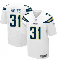 Men's Nike Los Angeles Chargers #31 Adrian Phillips Elite White NFL Jersey