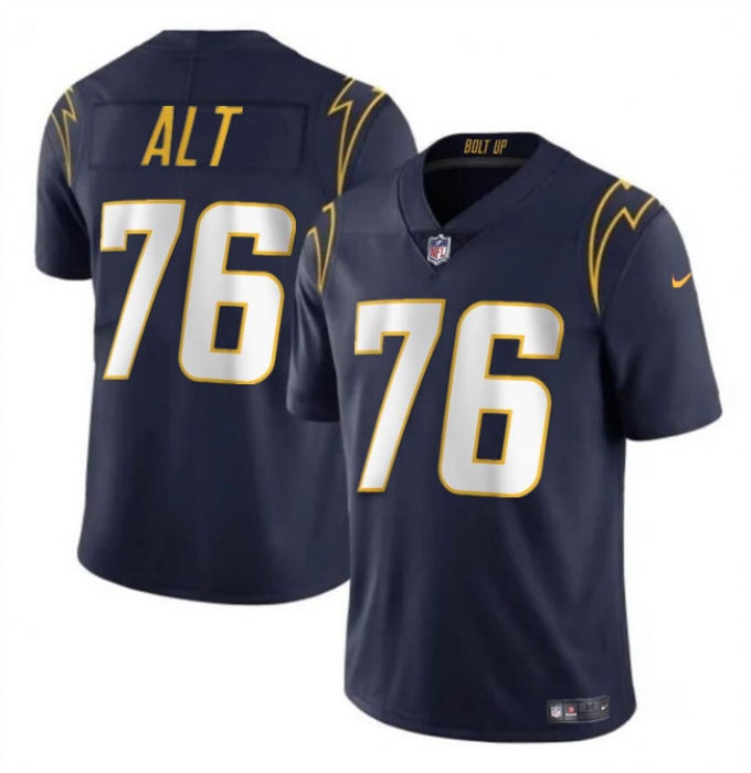 Youth Los Angeles Chargers #76 Joe Alt Navy 2024 Draft Vapor Limited Football Stitched Jersey