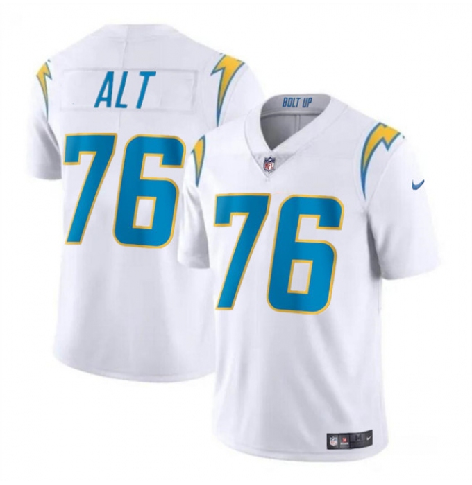 Youth Los Angeles Chargers #76 Joe Alt White 2024 Draft Vapor Limited Football Stitched Jersey