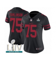 Women's San Francisco 49ers #75 Laken Tomlinson Black Vapor Untouchable Limited Player Super Bowl LIV Bound Football Jersey