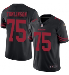 Youth Nike San Francisco 49ers #75 Laken Tomlinson Limited Black Rush Vapor Untouchable NFL Jersey