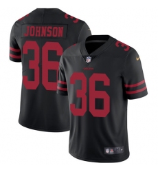 Youth Nike San Francisco 49ers #36 Dontae Johnson Black Vapor Untouchable Elite Player NFL Jersey