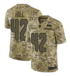 Men's Nike Seattle Seahawks #42 Delano Hill Limited Camo 2018 Salute to Service NFL Jersey