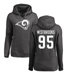 NFL Women's Nike Los Angeles Rams #95 Ethan Westbrooks Ash One Color Pullover Hoodie