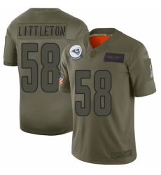 Youth Los Angeles Rams #58 Cory Littleton Limited Camo 2019 Salute to Service Football Jersey